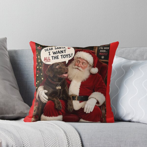 Item preview, Dear Santa, I Want All the Toys – Funny Christmas Dog Photo designed and sold by Luna & Cleo Creative.