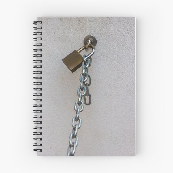 Item preview, Rusty Padlock And Hanging Chain Secured To Wall Representing Security And Restriction Concept designed and sold by Nmallia.