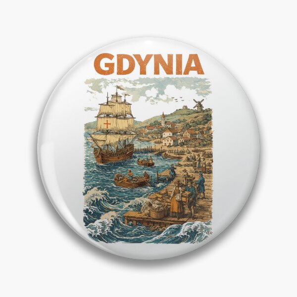 Item preview, Gdynia 1800 vintage graphic – historical print designed and sold by Pineapple-Tree.