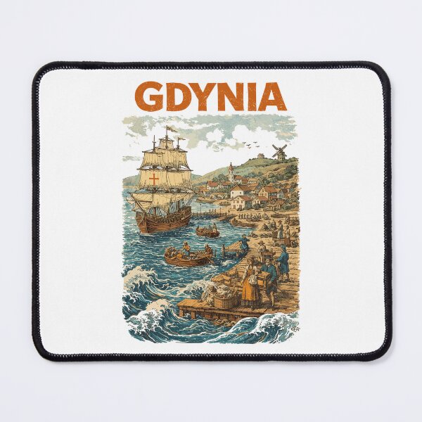 Item preview, Gdynia 1800 vintage graphic – historical print designed and sold by Pineapple-Tree.