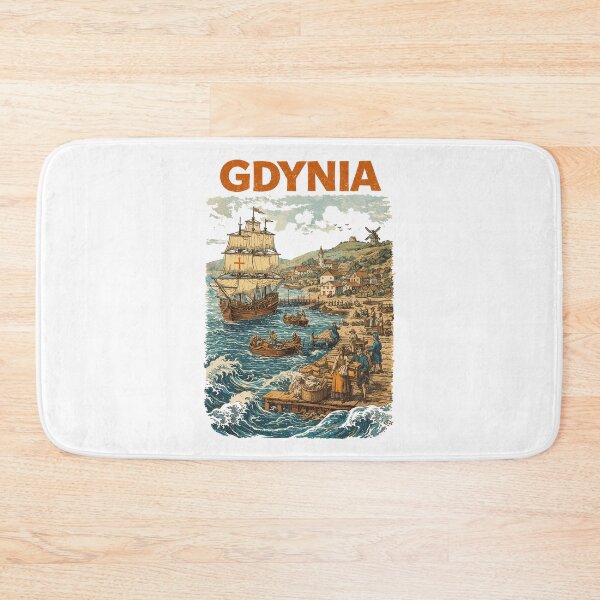 Item preview, Gdynia 1800 vintage graphic – historical print designed and sold by Pineapple-Tree.
