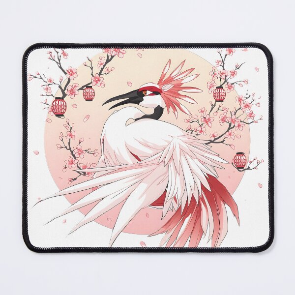Item preview, Japanese Crane Cherry Blossom Sticker | Elegant Red Crowned Crane with Sakura Flowers | Japanese Bird Art | Japan Aesthetic Gift designed and sold by dreamz-world.