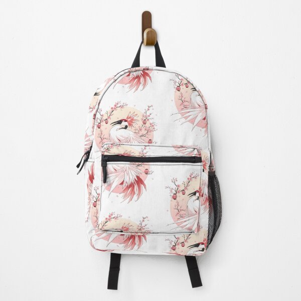 Item preview, Japanese Crane Cherry Blossom Sticker | Elegant Red Crowned Crane with Sakura Flowers | Japanese Bird Art | Japan Aesthetic Gift designed and sold by dreamz-world.
