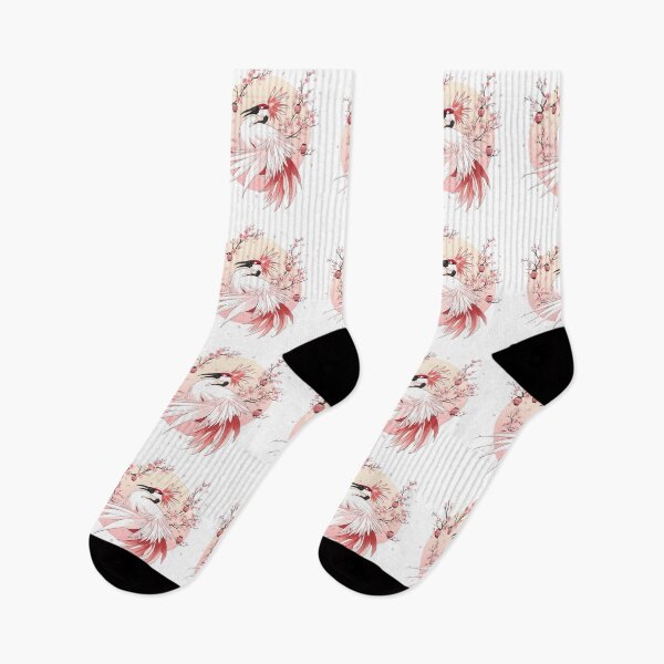 Item preview, Japanese Crane Cherry Blossom Sticker | Elegant Red Crowned Crane with Sakura Flowers | Japanese Bird Art | Japan Aesthetic Gift designed and sold by dreamz-world.
