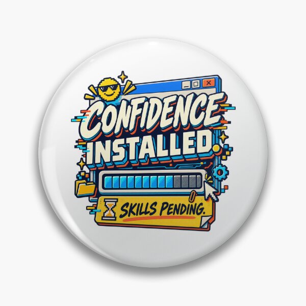 Item preview, Confidence Installed Skills Pending – Funny Retro Computer Humor Design designed and sold by Fares Zeineh.