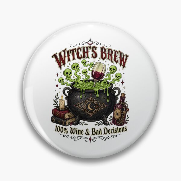 Item preview, Witchs Brew Wine And Bad Decisions Halloween designed and sold by Kaikab007.