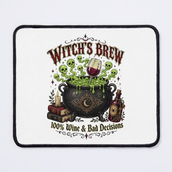 Item preview, Witchs Brew Wine And Bad Decisions Halloween designed and sold by Kaikab007.