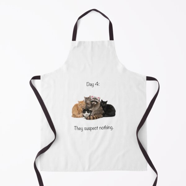 Item preview, They suspect nothing raccoon trash panda funny sarcastic sarcasm cat kitten kitty parody christmas birthday designed and sold by CheeseBlueprint.