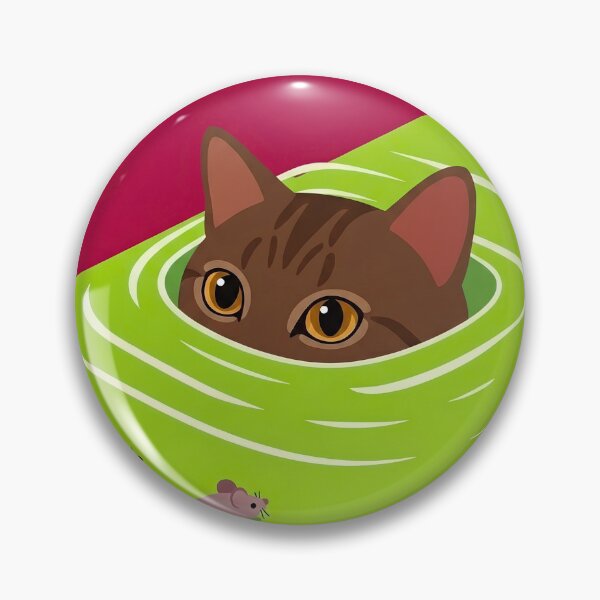 Item preview, Cat Peeking Through Green Water Surrounding Mice Illustration designed and sold by infinitearte.