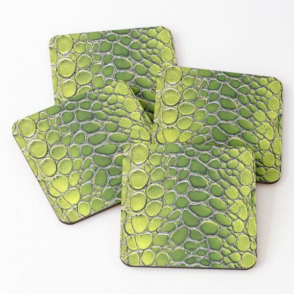 Item preview, Green Snake Skin Pattern Glossy Lime Reptile Scale Texture designed and sold by Nine Lives Studio.