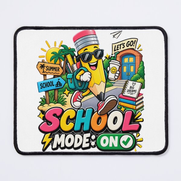 Item preview, School Mode On – Funny Back to School Cute Pencil designed and sold by Louliloulita.