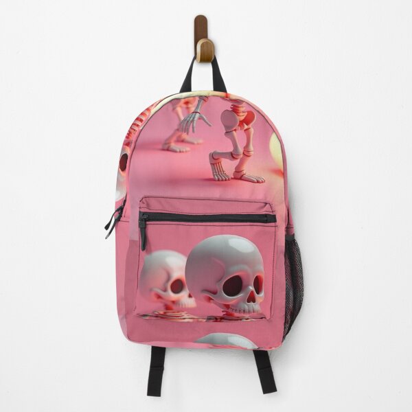 Item preview, Cute Chibi Skeleton Dance Around Fire - Pastel Goth designed and sold by TrezeTreze.