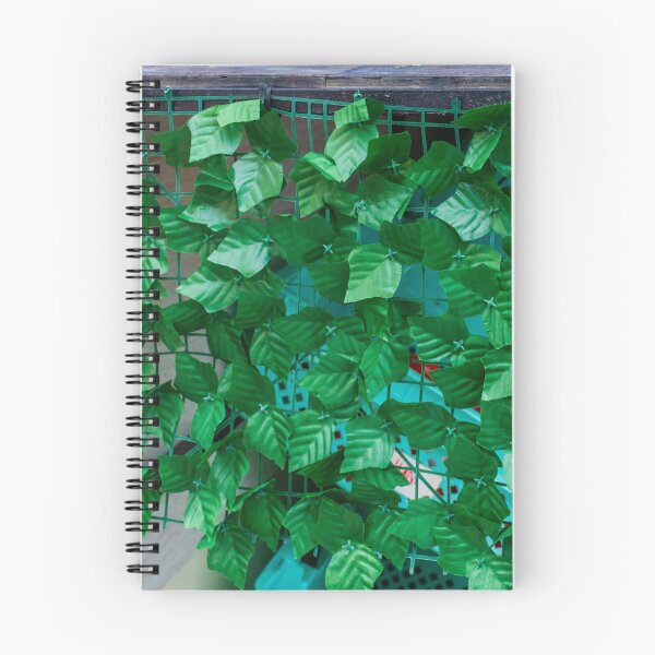 Item preview, Artificial Green Leaf Privacy Screen Draped Over Market Crate Display With Turquoise Produce Bins And Tomatoes designed and sold by Nmallia.