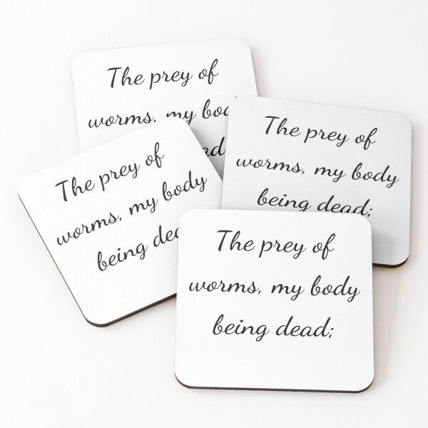 Item preview, “The prey of worms, my body being dead;” - handwriting black designed and sold by ariksworld.