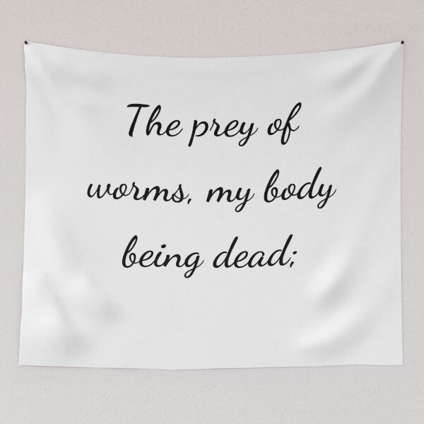 Item preview, “The prey of worms, my body being dead;” - handwriting black designed and sold by ariksworld.