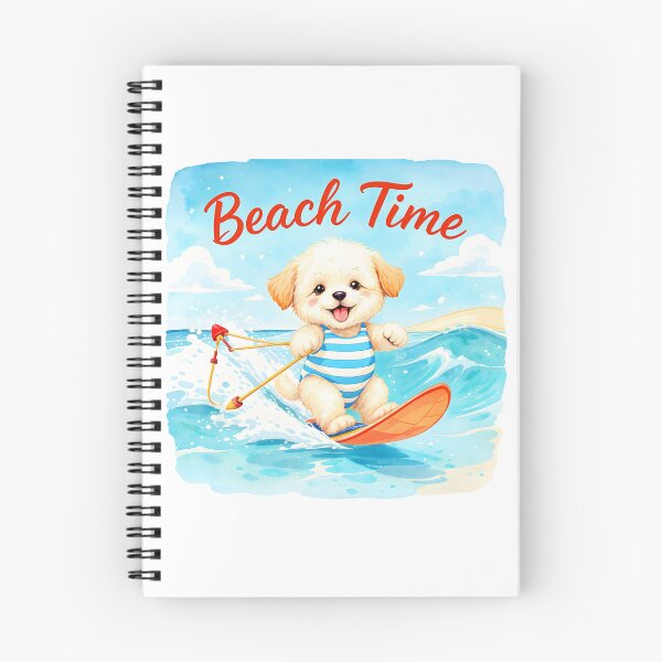 Item preview, Watercolor Surfing Maltipoo Puppy Art designed and sold by Kedspicedesign.