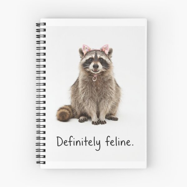 Item preview, Definitely feline raccoon trash panda funny sarcastic sarcasm cat kitten kitty parody christmas birthday designed and sold by CheeseBlueprint.