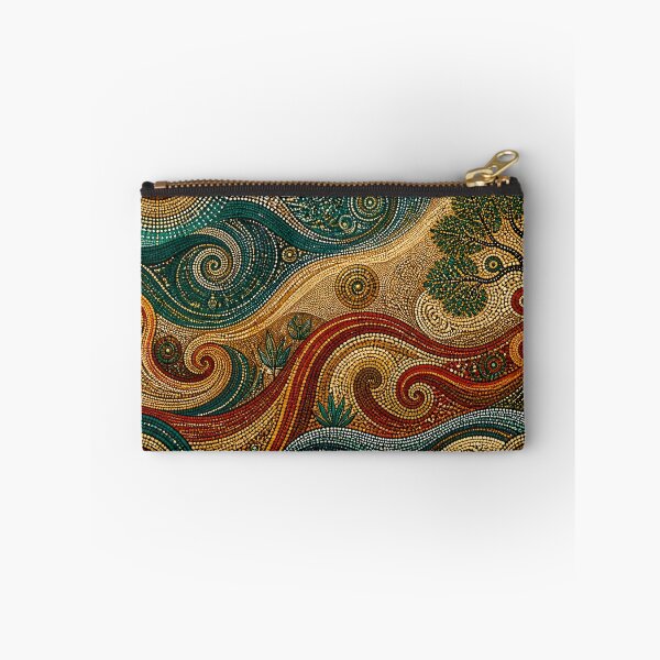 Item preview, Aboriginal Inspired Dot Art - Australian Dreamtime Spiral Earth Landscape designed and sold by GrinGalore.