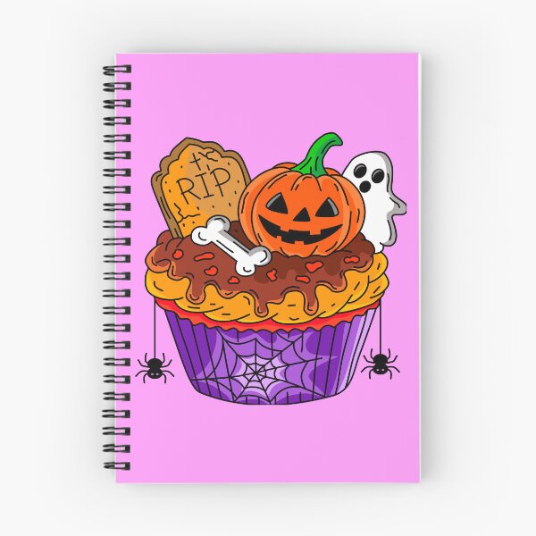 Item preview, Halloween Bakery Pumpkin Gravestone Cupcake spider ghost Illustration designed and sold by RS4you.