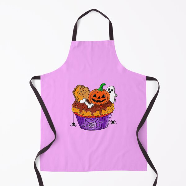 Item preview, Halloween Bakery Pumpkin Gravestone Cupcake spider ghost Illustration designed and sold by RS4you.