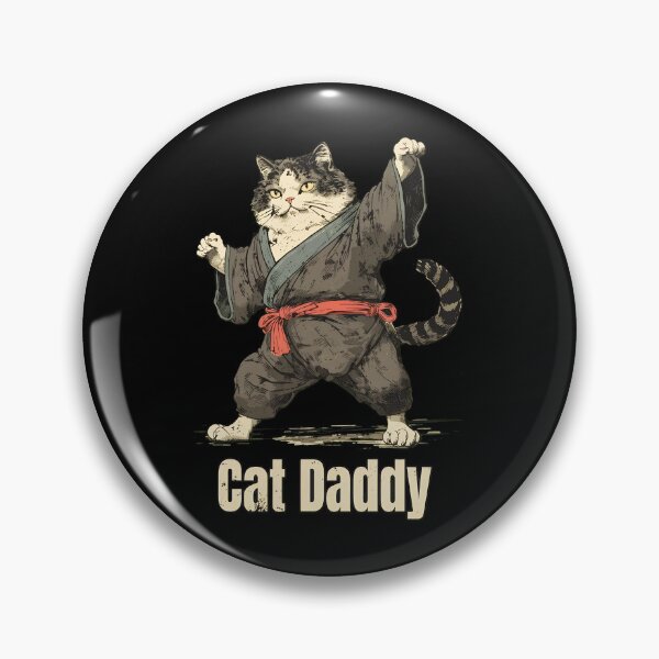 Item preview, Cat Daddy Martial Arts Feline Warrior Pose Design designed and sold by OlyvieArt.