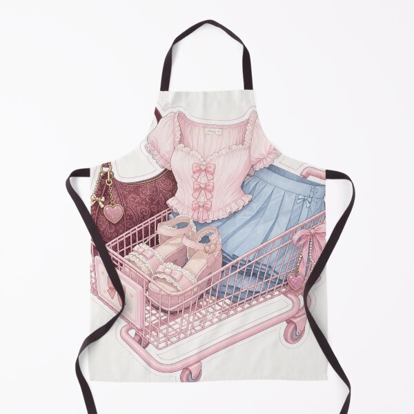 Item preview, Coquette Pink Shopping Cart Fashion Sticker - Cute Girl Therapy Outfit Aesthetic designed and sold by MuseAI.