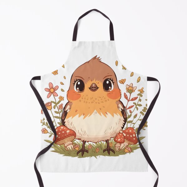 Item preview, Cute Robin Wildflower Sticker | Kawaii Robin with Mushrooms & Forest Flowers | Cottagecore Bird | Woodland Nature Gift designed and sold by dreamz-world.