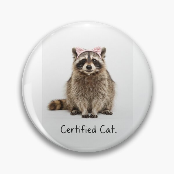 Item preview, Certified cat raccoon trash panda funny sarcastic sarcasm cat kitten kitty parody christmas birthday designed and sold by CheeseBlueprint.