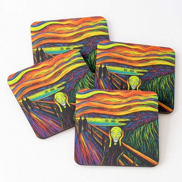 Item preview, Neon Scream Pop Art | Colorful Psychedelic Expressionist Wall Art designed and sold by AbstractAuraArt.