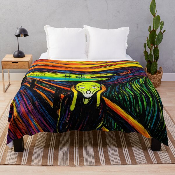 Item preview, Neon Scream Pop Art | Colorful Psychedelic Expressionist Wall Art designed and sold by AbstractAuraArt.