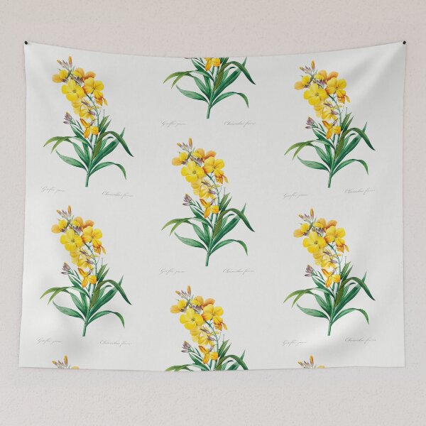 Item preview, Wallflower Flowers Vintage Botanical Illustration designed and sold by TheRetroArtRoom.