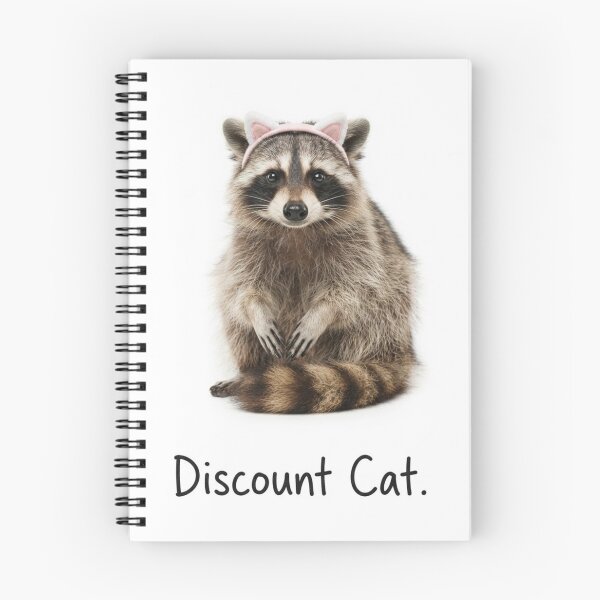 Item preview, Discount cat raccoon trash panda funny sarcastic sarcasm cat kitten kitty parody christmas birthday designed and sold by CheeseBlueprint.