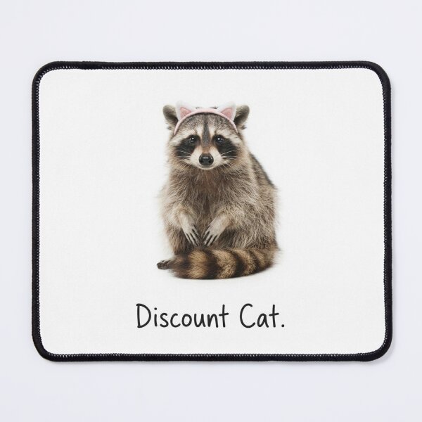 Item preview, Discount cat raccoon trash panda funny sarcastic sarcasm cat kitten kitty parody christmas birthday designed and sold by CheeseBlueprint.