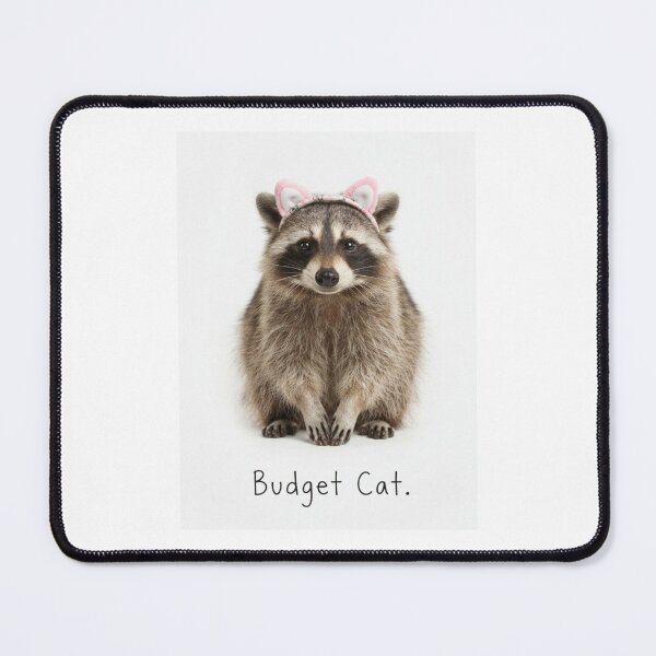 Item preview, Budget cat raccoon trash panda funny sarcastic sarcasm cat kitten kitty parody christmas birthday designed and sold by CheeseBlueprint.
