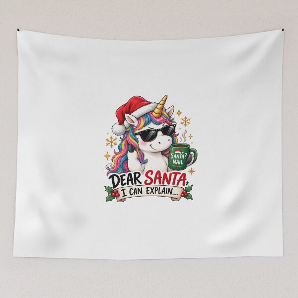 Item preview, Dear Santa I Can Explain Funny Christmas Unicorn Sarcastic designed and sold by Sitred123.