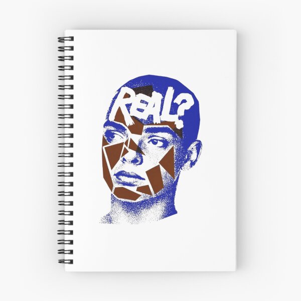 Item preview, Abstract Street Art Portrait – Blue & Brown Urban Face designed and sold by vvcreativedesigns.