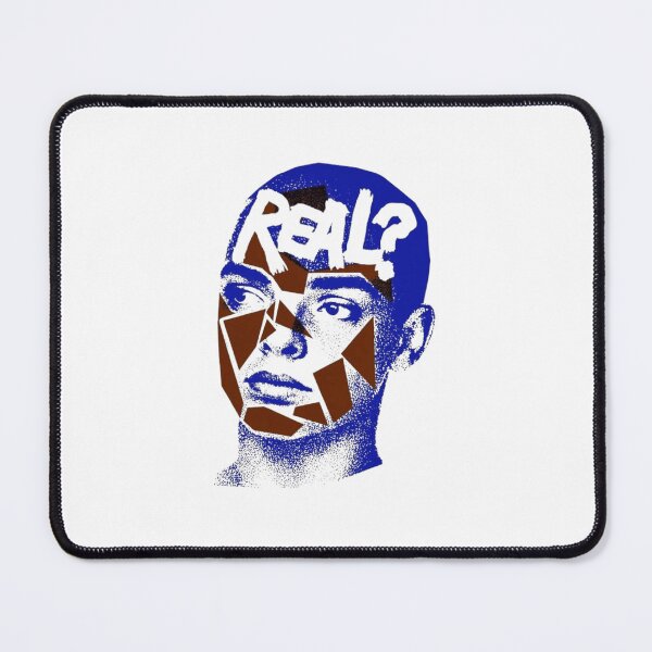 Item preview, Abstract Street Art Portrait – Blue & Brown Urban Face designed and sold by vvcreativedesigns.