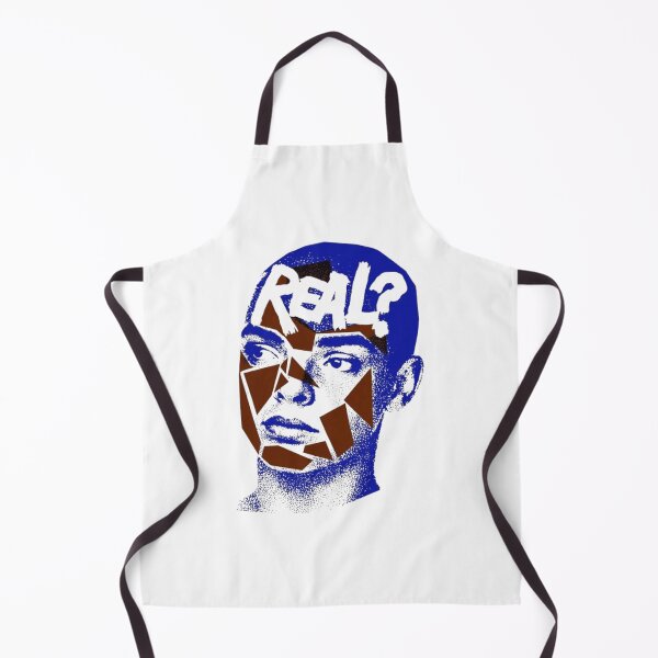 Item preview, Abstract Street Art Portrait – Blue & Brown Urban Face designed and sold by vvcreativedesigns.