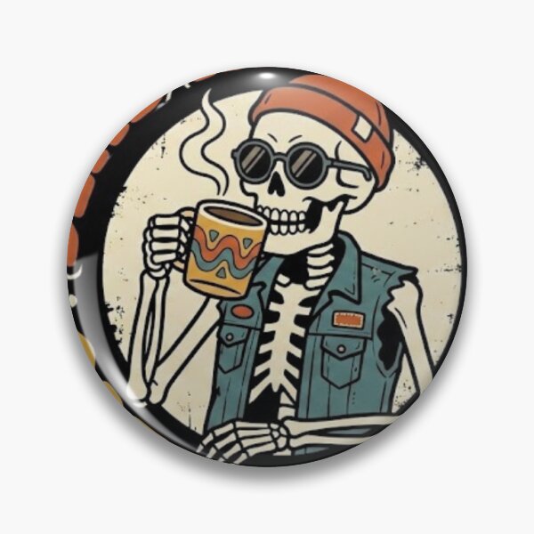 Item preview, Dead Inside But Caffeinated Funny Skeleton designed and sold by JosphC.