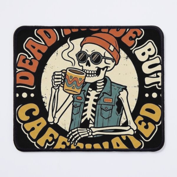 Item preview, Dead Inside But Caffeinated Funny Skeleton designed and sold by JosphC.
