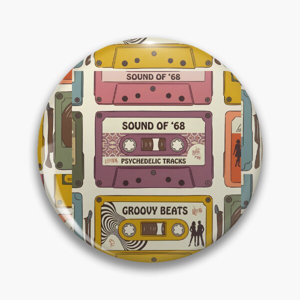 Item preview, Groovy 1960s Retro Audio Cassette Tape Illustration designed and sold by infinitearte.