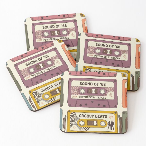 Item preview, Groovy 1960s Retro Audio Cassette Tape Illustration designed and sold by infinitearte.