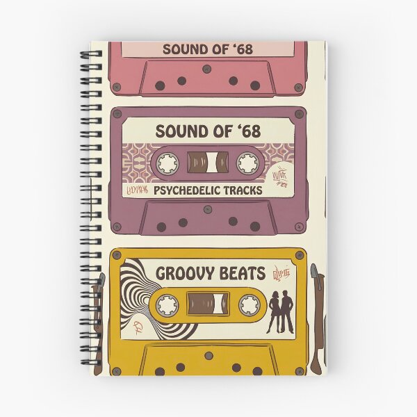 Item preview, Groovy 1960s Retro Audio Cassette Tape Illustration designed and sold by infinitearte.