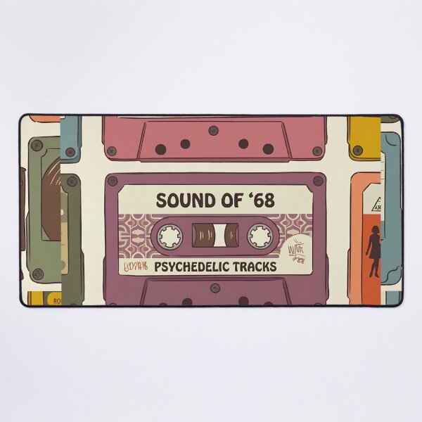 Item preview, Groovy 1960s Retro Audio Cassette Tape Illustration designed and sold by infinitearte.