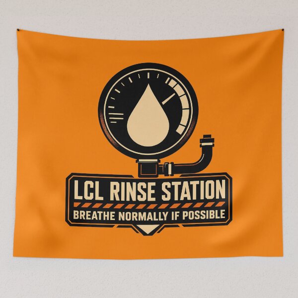 Item preview, LCL Emergency Rinse Station Label designed and sold by agearb.