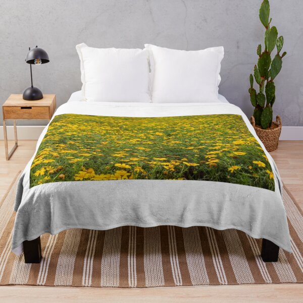 Item preview, Expansive Yellow Flower Field With Wild Daisies Blooming In Sunny Meadow Landscape designed and sold by Nmallia.