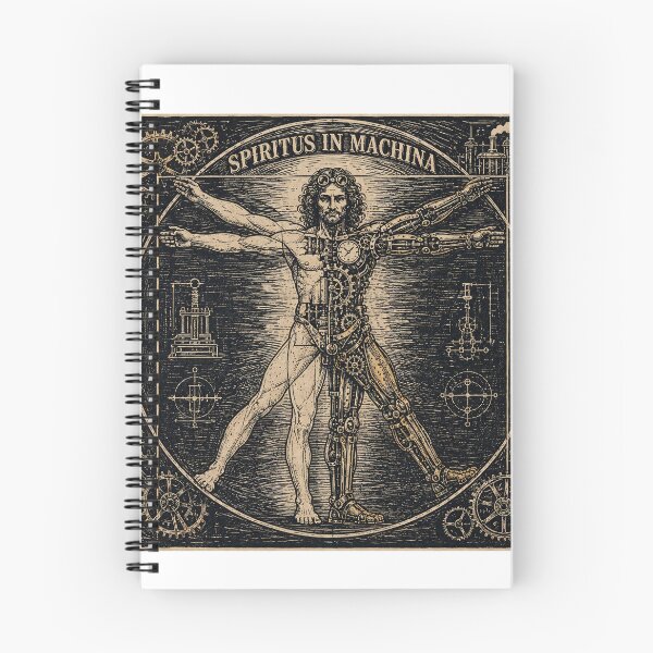 Item preview, Dark Cathedral - "Spiritus In Machina" Steampunk Vitruvian Man designed and sold by Neurospicy Trolls.