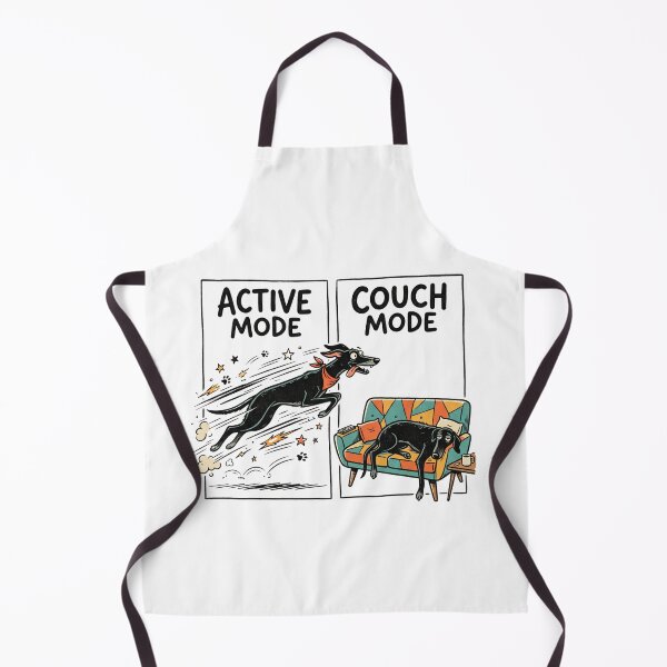 Item preview, Active Mode Couch Mode Black Greyhound Whippet Lurcher designed and sold by BeaBuzz.