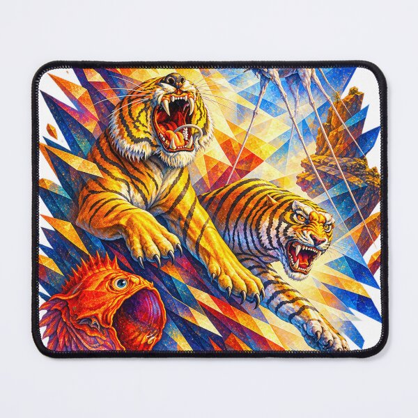 Item preview, Surreal Tiger Dreamscape – Wild Tigers and Fantasy Elephant Art designed and sold by ChicClicker.