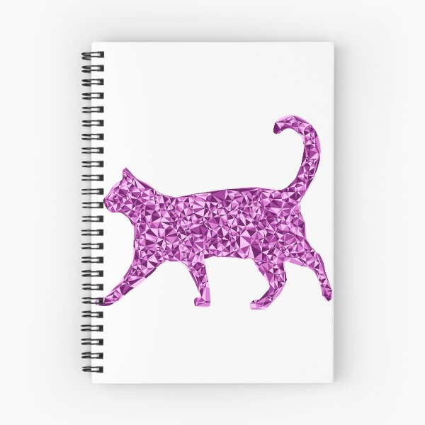Item preview, Strolling Cat Pink Triangular Mosaic Silhouette Design designed and sold by DymondDesigns.